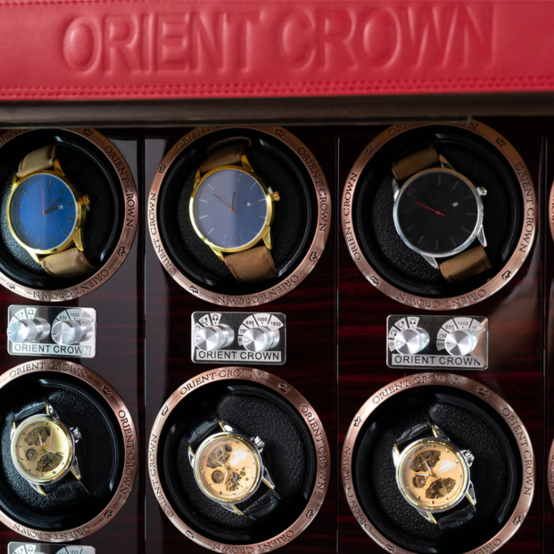 (PRE-ORDER) 14 Piece Watch Winder with 3 Drawers, (colour may vary)