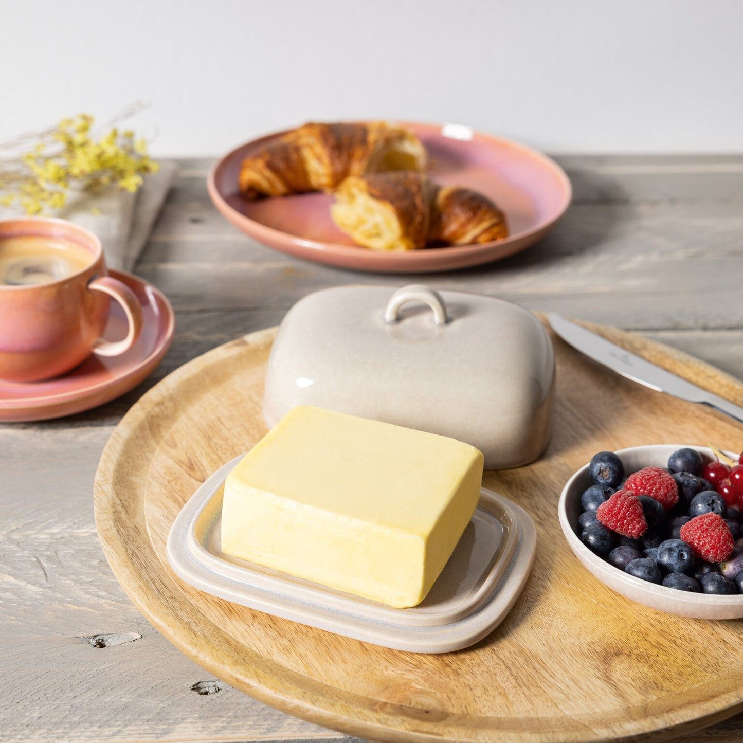 Perlemor Home Covered Butter Dish