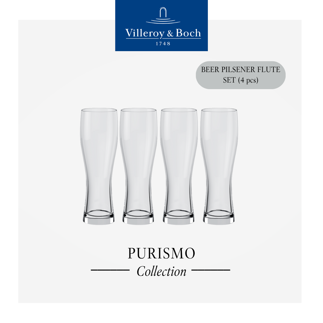 Villeroy & Boch Purismo - Verre à Bière Blanche Élégant 740 Ml En Cristallin