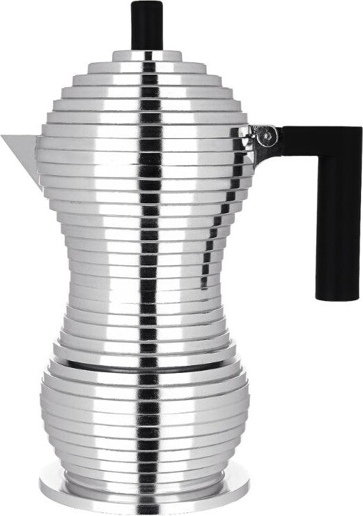 Pulcina Stove Top Espresso 3 Cup Coffee Maker, Black
