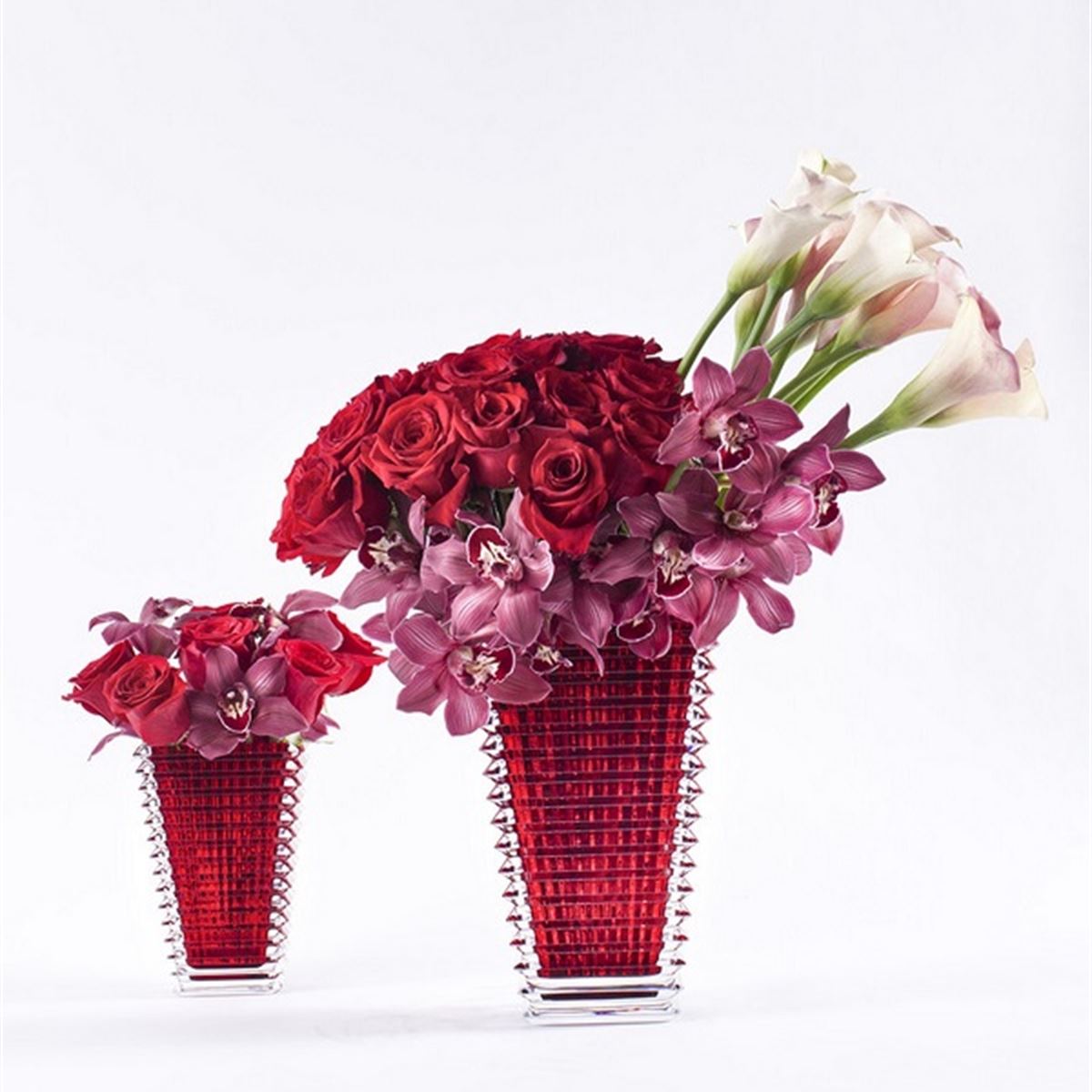 Eye Vase Rectangular S/ Red