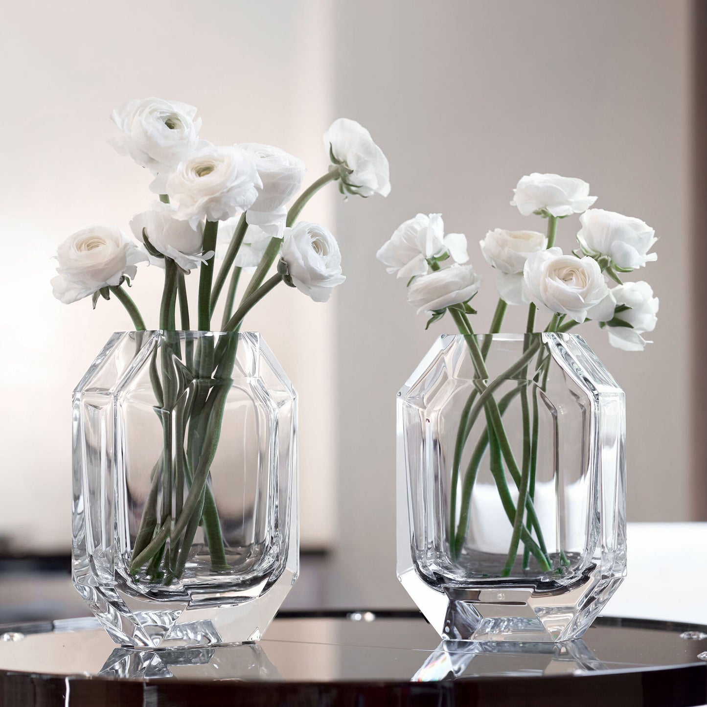 Octogone Vase, Clear