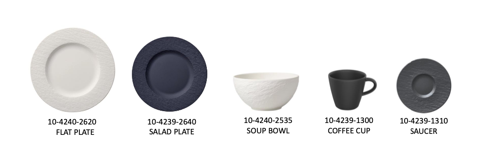 Manufacture Rock/Blanc 4 Piece Dinnerware Set