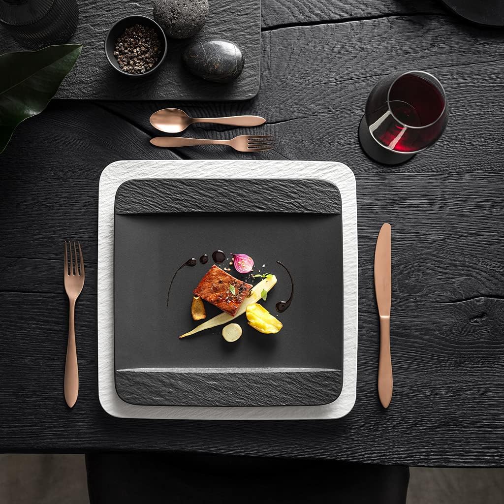 Manufacture Rock Square Flat Plate, 28 cm