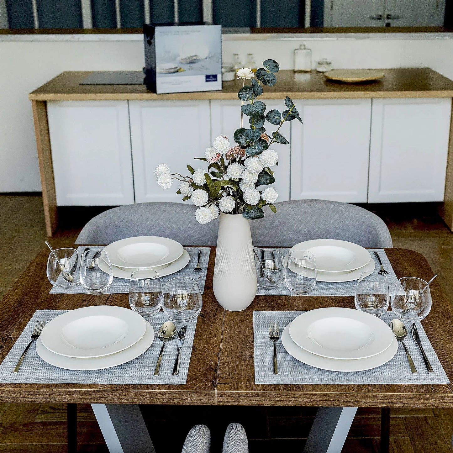 Wonderful World White Dinnerware Set, 36pcs