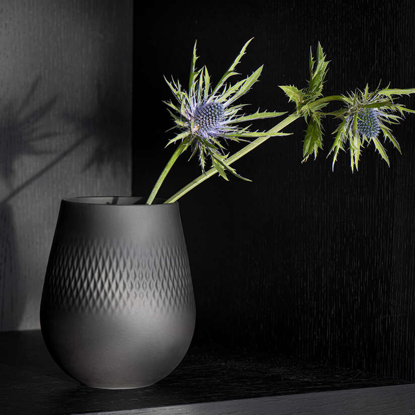 Manufacture Collier Noir Carré vase 14cm