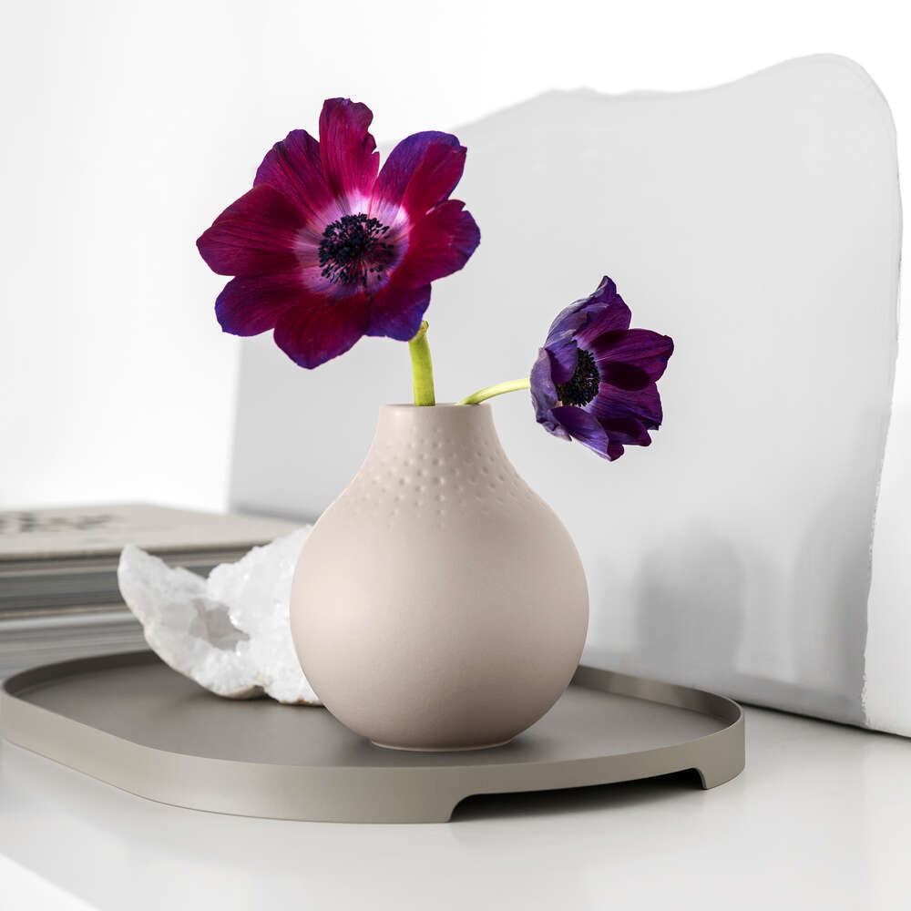 Manufacture Collier small vase, Perle, Beige
