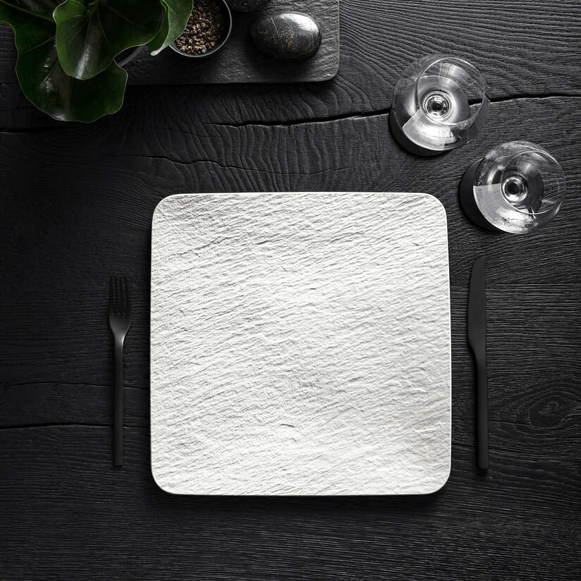 Manufacture Rock Square serving/gourmet plate, 32 cm