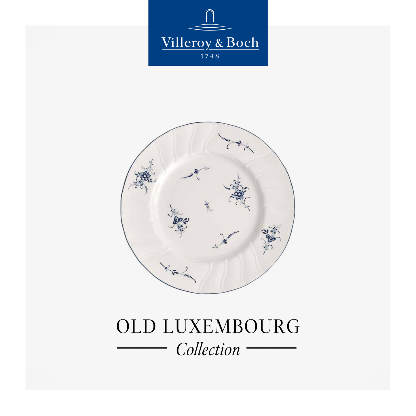 Old Luxembourg Salad Plate, Box of 6*