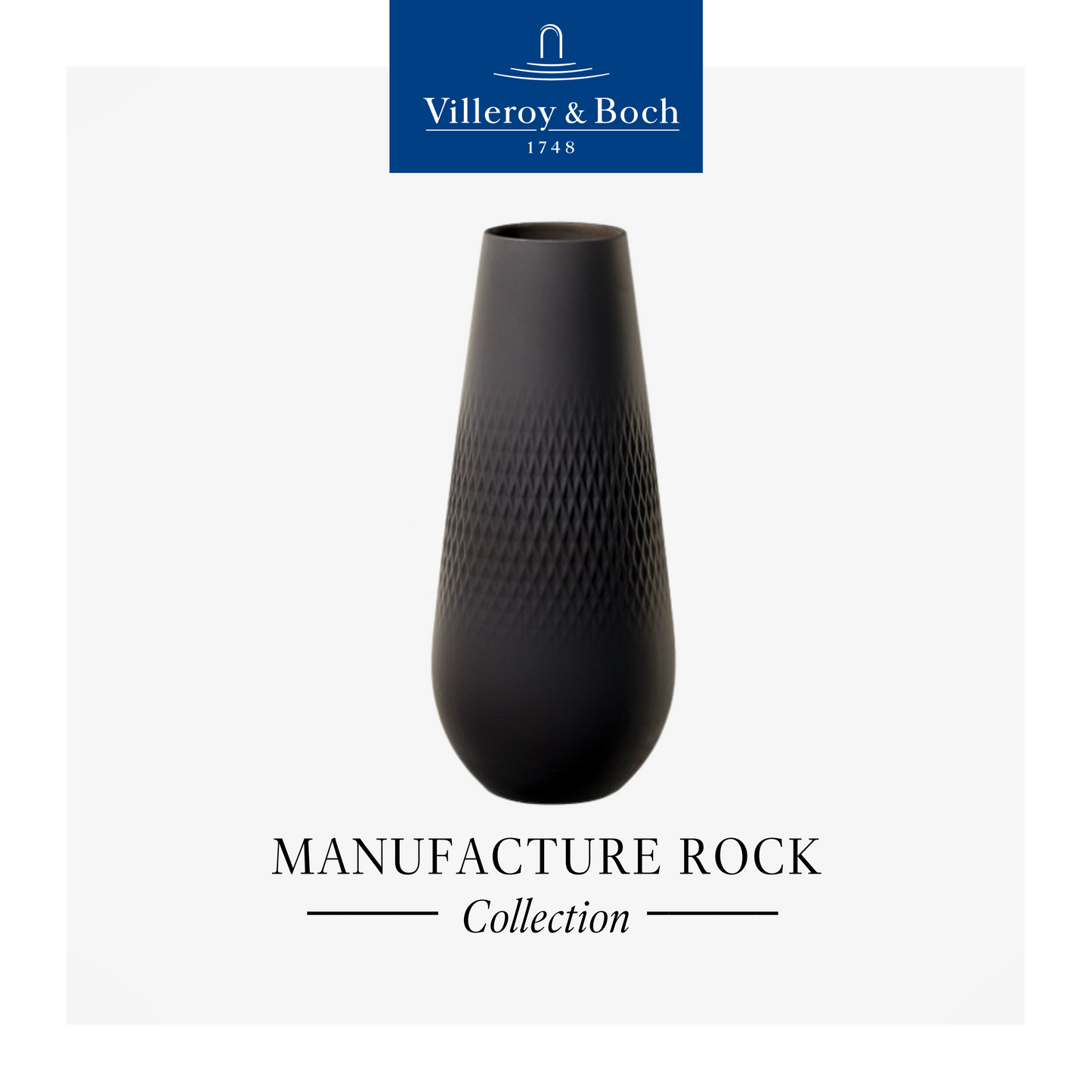 Manufacture Collier Noir Carré vase 26cm