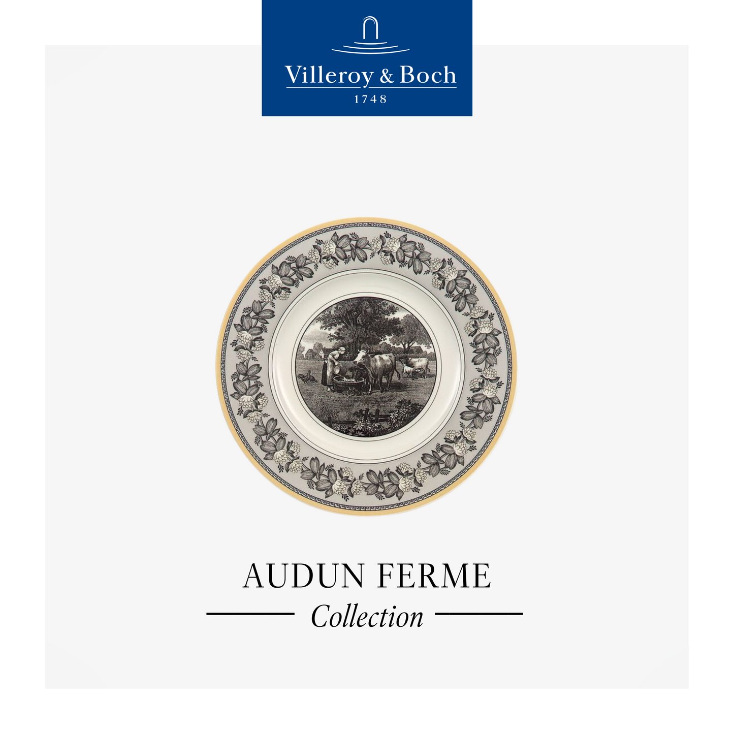 Audun Ferme Breakfast plate, Box of 6*