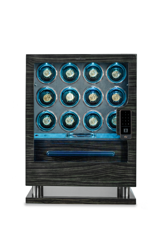 12 Piece Watch Winder with 2 Drawers