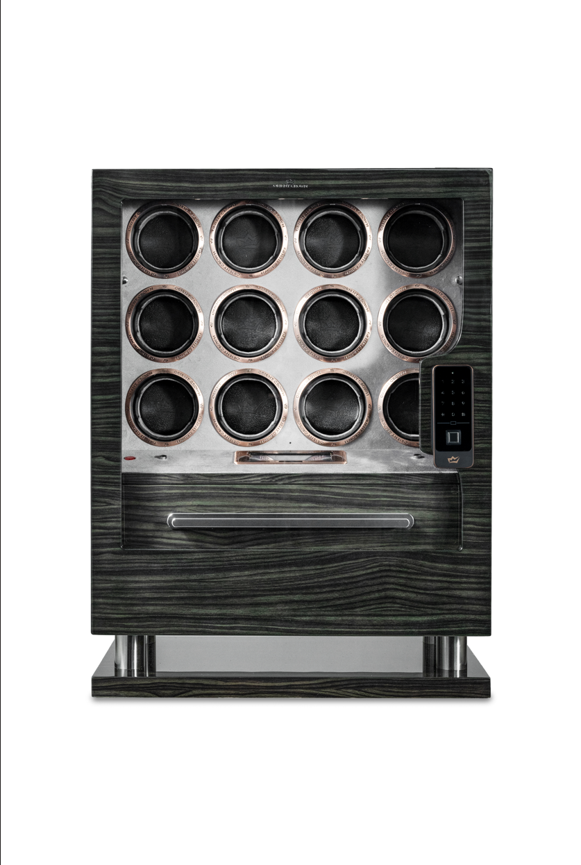 12 Piece Watch Winder with 2 Drawers