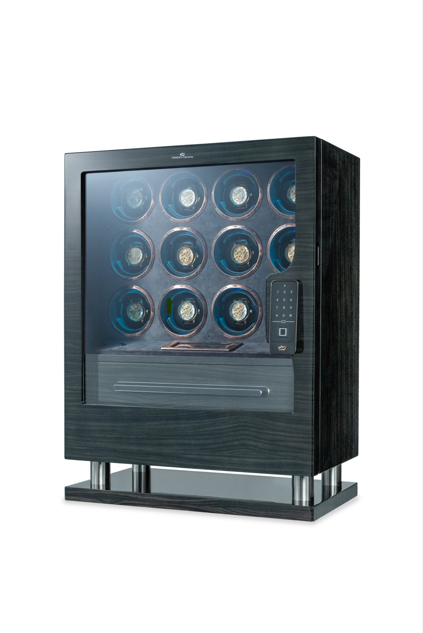 12 Piece Watch Winder with 2 Drawers