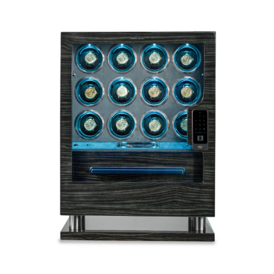 12 Piece Watch Winder with 2 Drawers