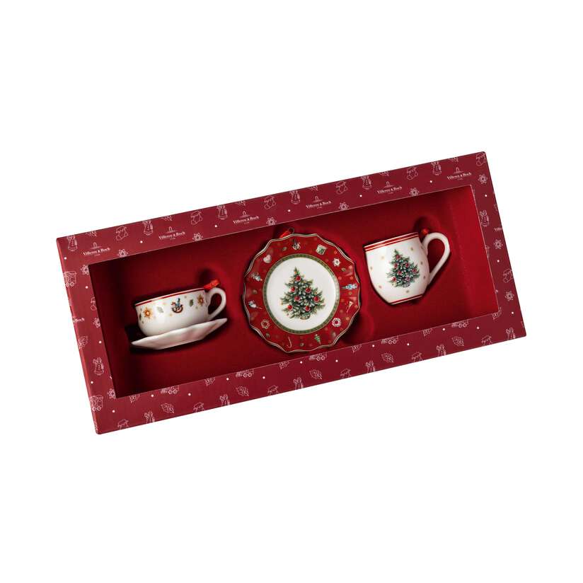 Toy's Delight Christmas ornaments tableware set red, 3pcs