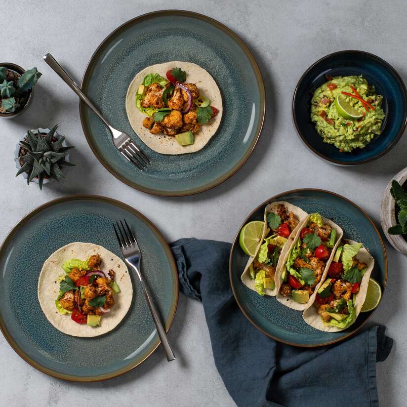 Crafted Breakfast set Denim, set for 2