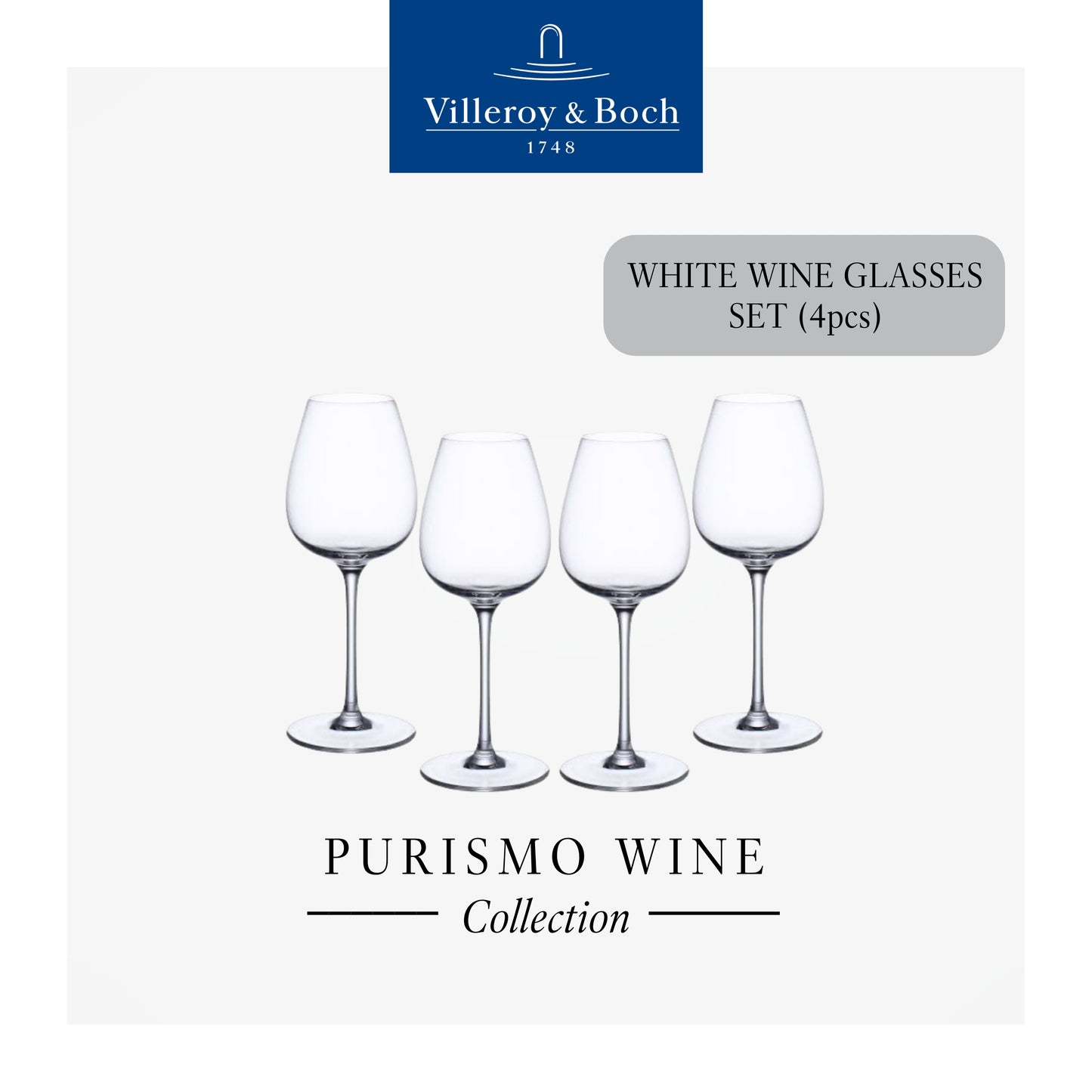 Purismo White wine goblet fresh & light, x4