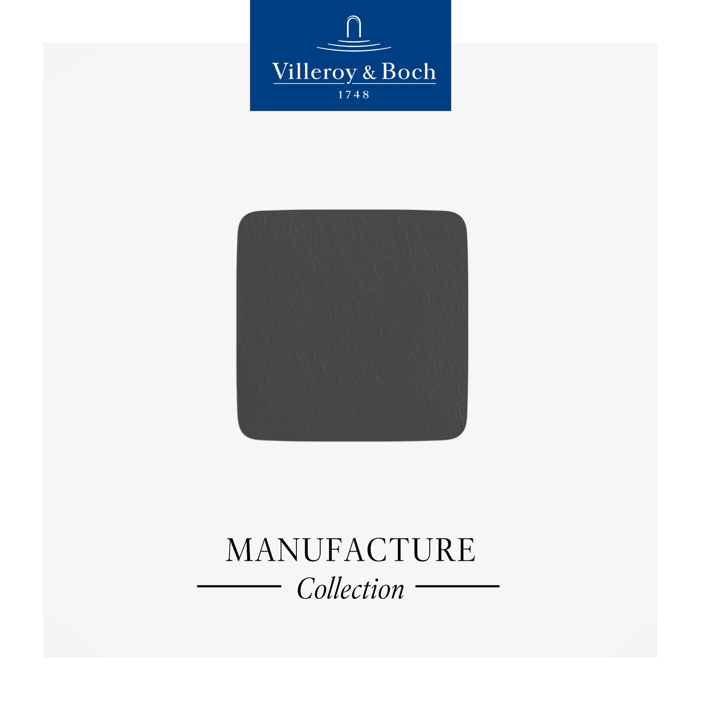 Manufacture Rock Square serving/gourmet plate, 32 cm