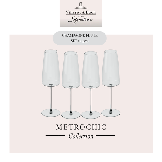 MetroChic Champagne flute, x4
