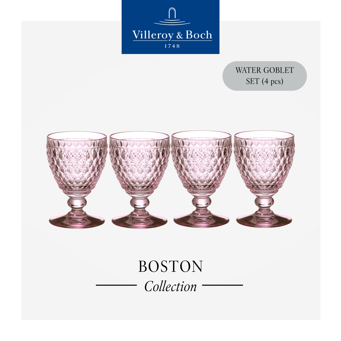 Boston Water Goblet, Box of 4