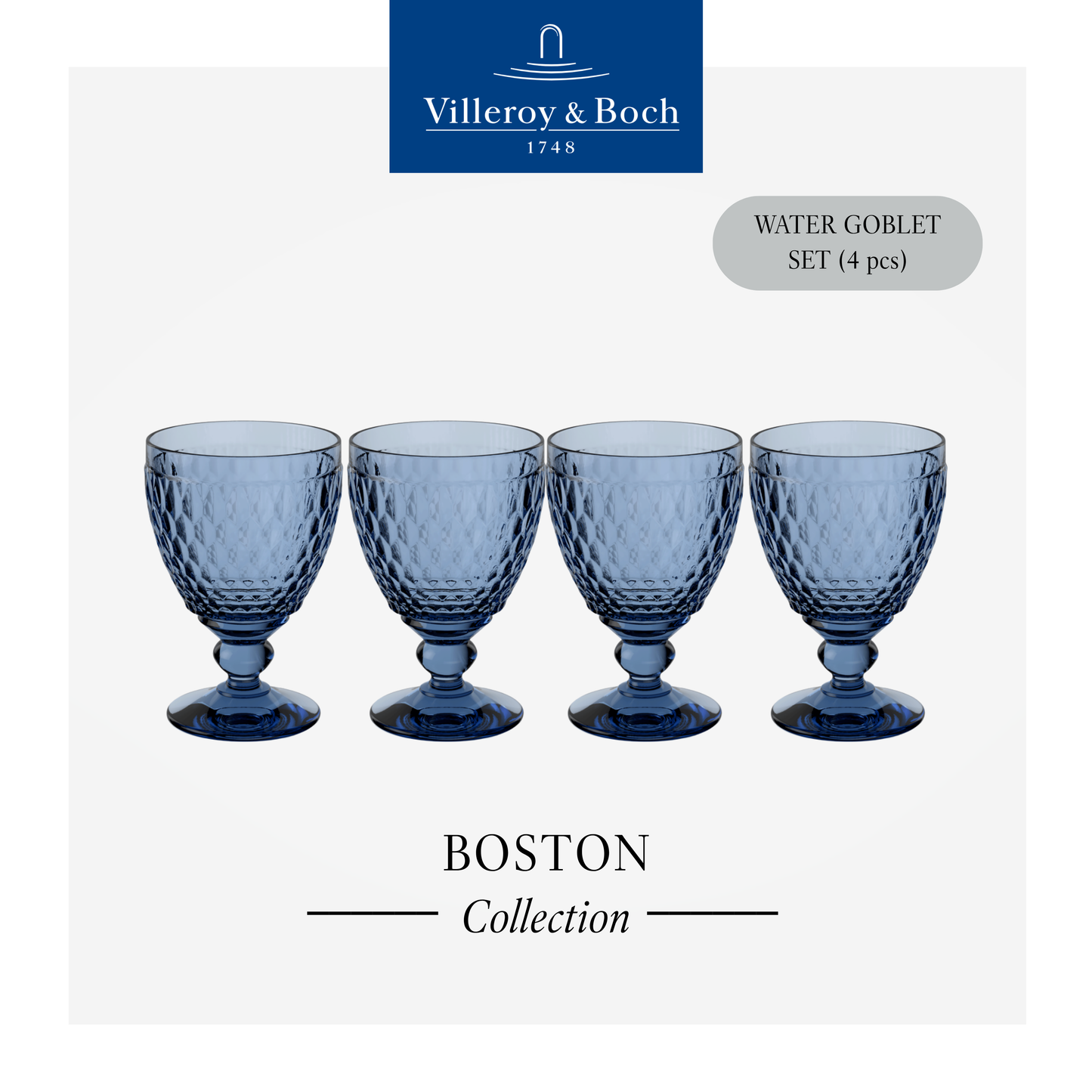 Boston Water Goblet, Box of 4