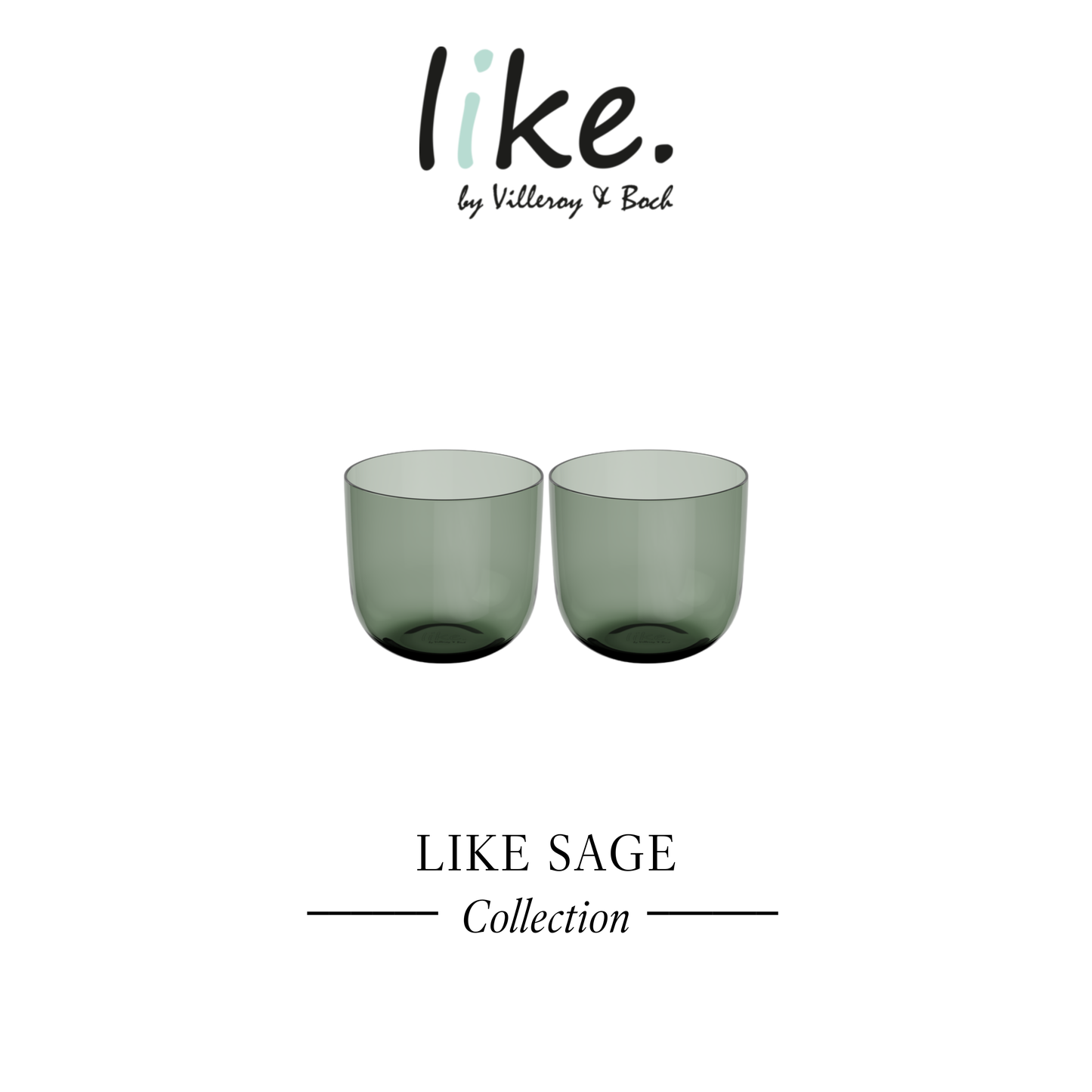 Like. Water Glasses Set of 2