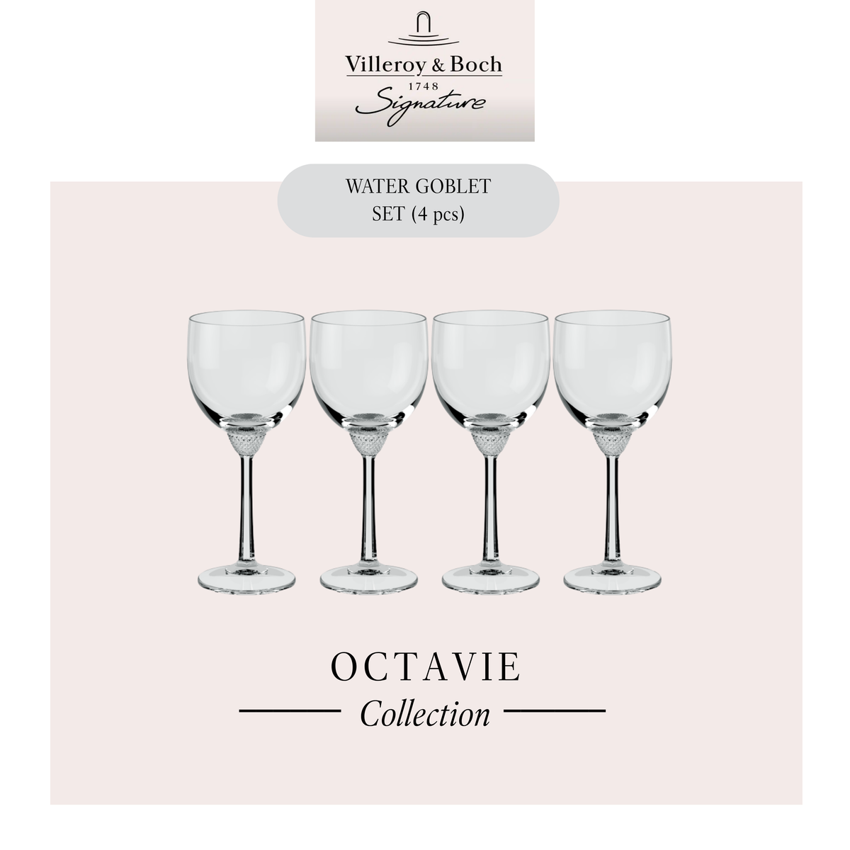 Octavie Water glass x4 – Casa Euro