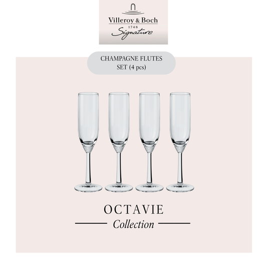 Octavie Champagne flute x4