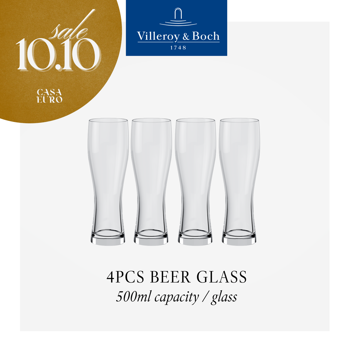 Purismo Wheat beer glass, x4