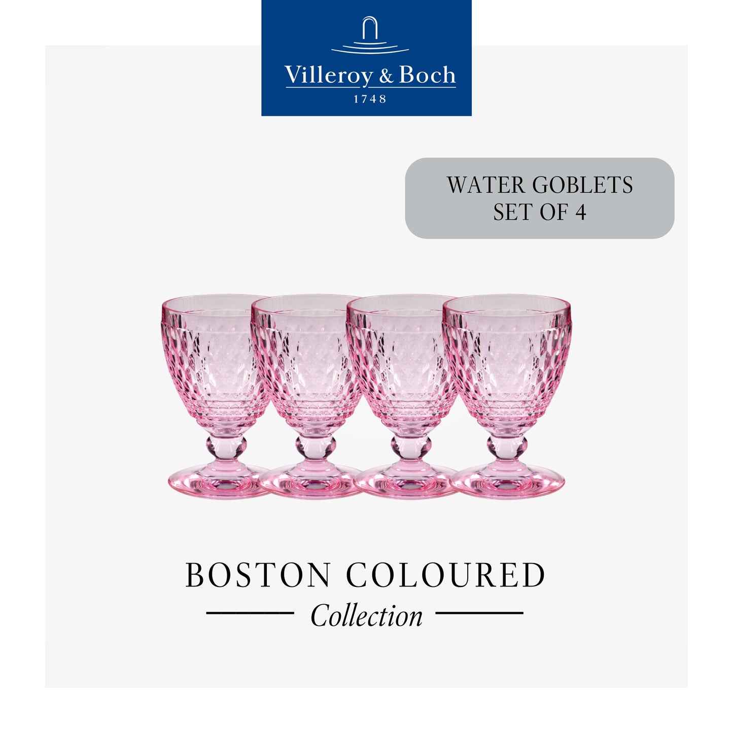 Water Goblet Rose, Box of 4