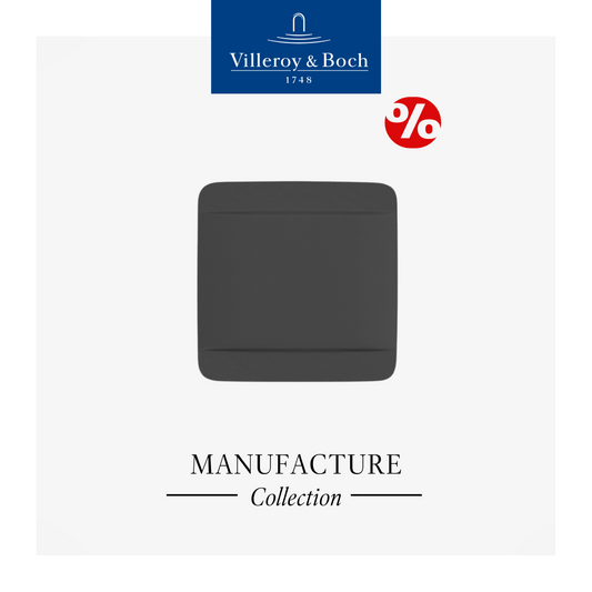 Manufacture Rock Square Flat Plate, 28 cm