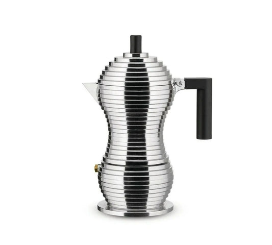 Pulcina Stove Top Espresso 3 Cup Coffee Maker, Black
