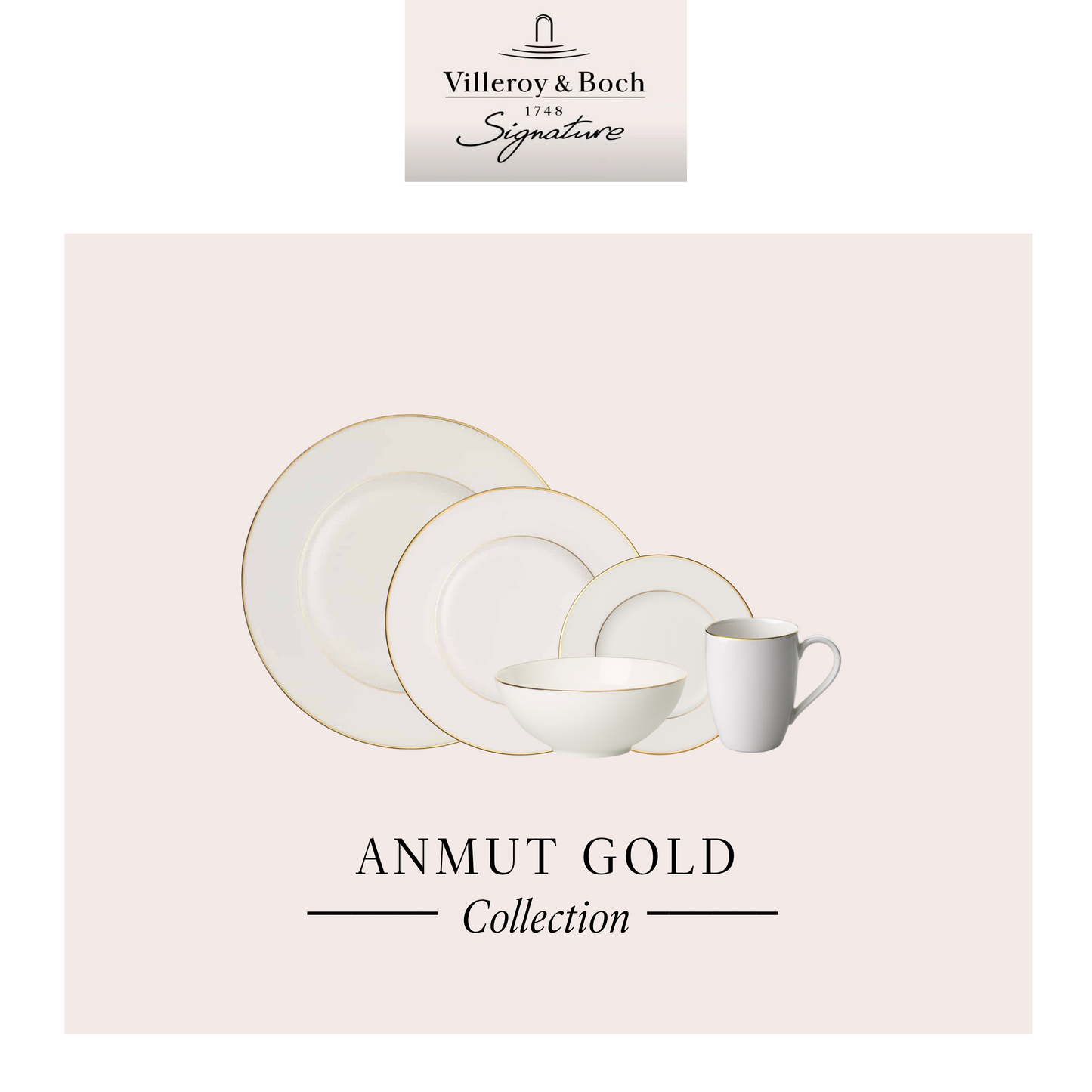 Anmut Gold, Set of 4 Place Settings