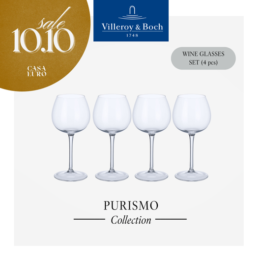 Purismo White wine goblet soft & rounded, x4