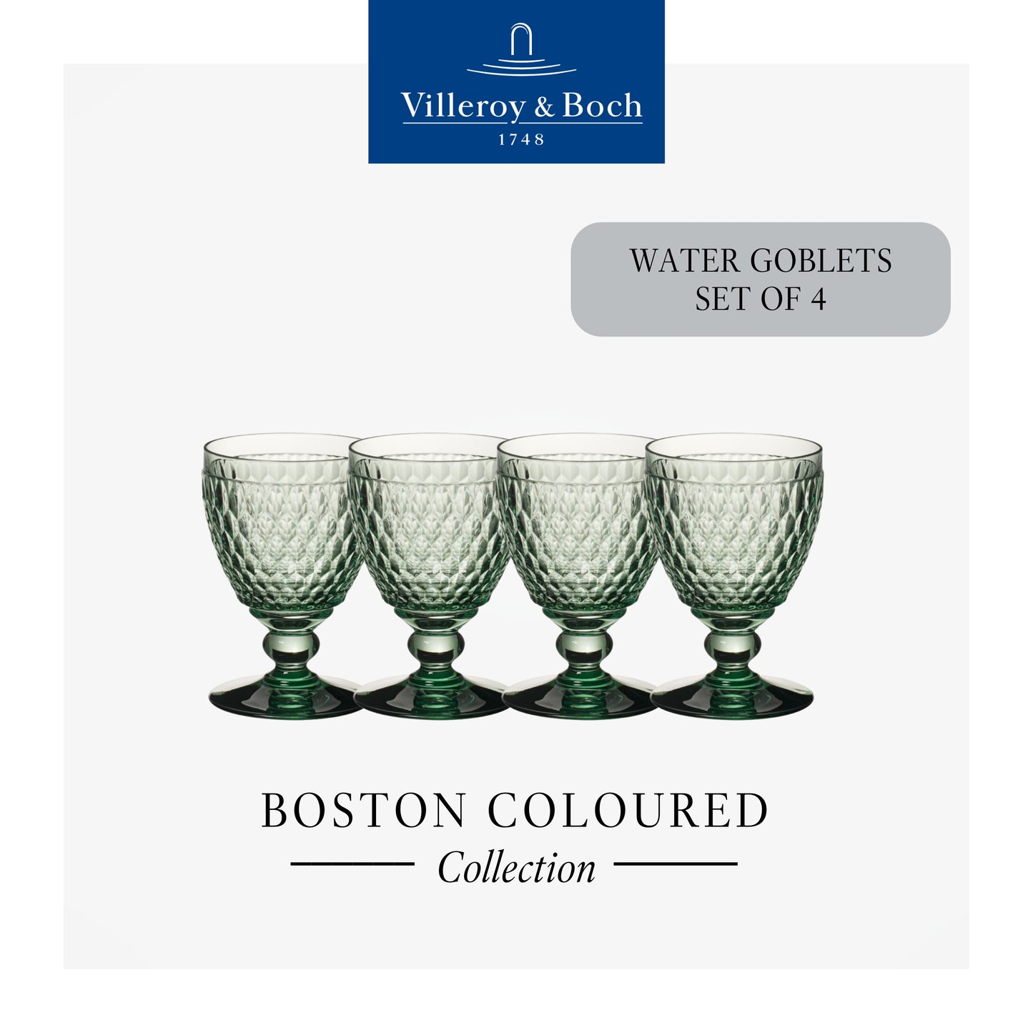 Boston Water Goblet , Box of 4