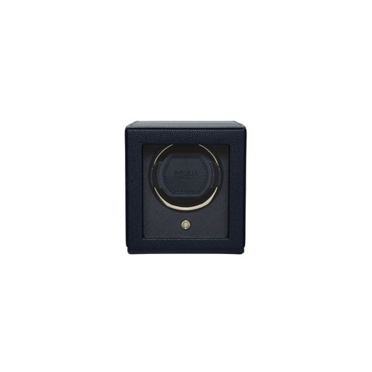 Cub Single Watch Winder With Cover, Navy