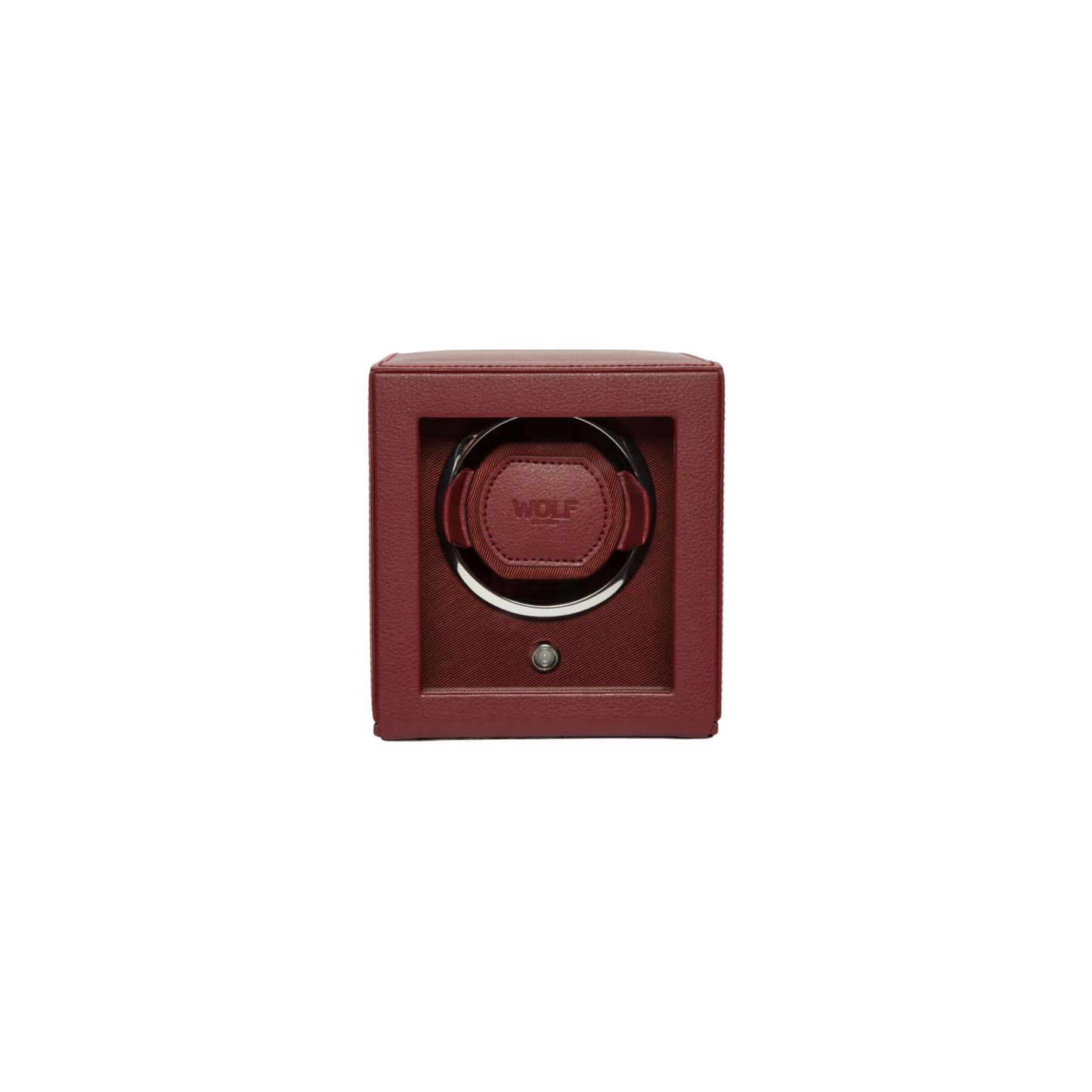 Cub Single Watch Winder with Cover, Bordeaux