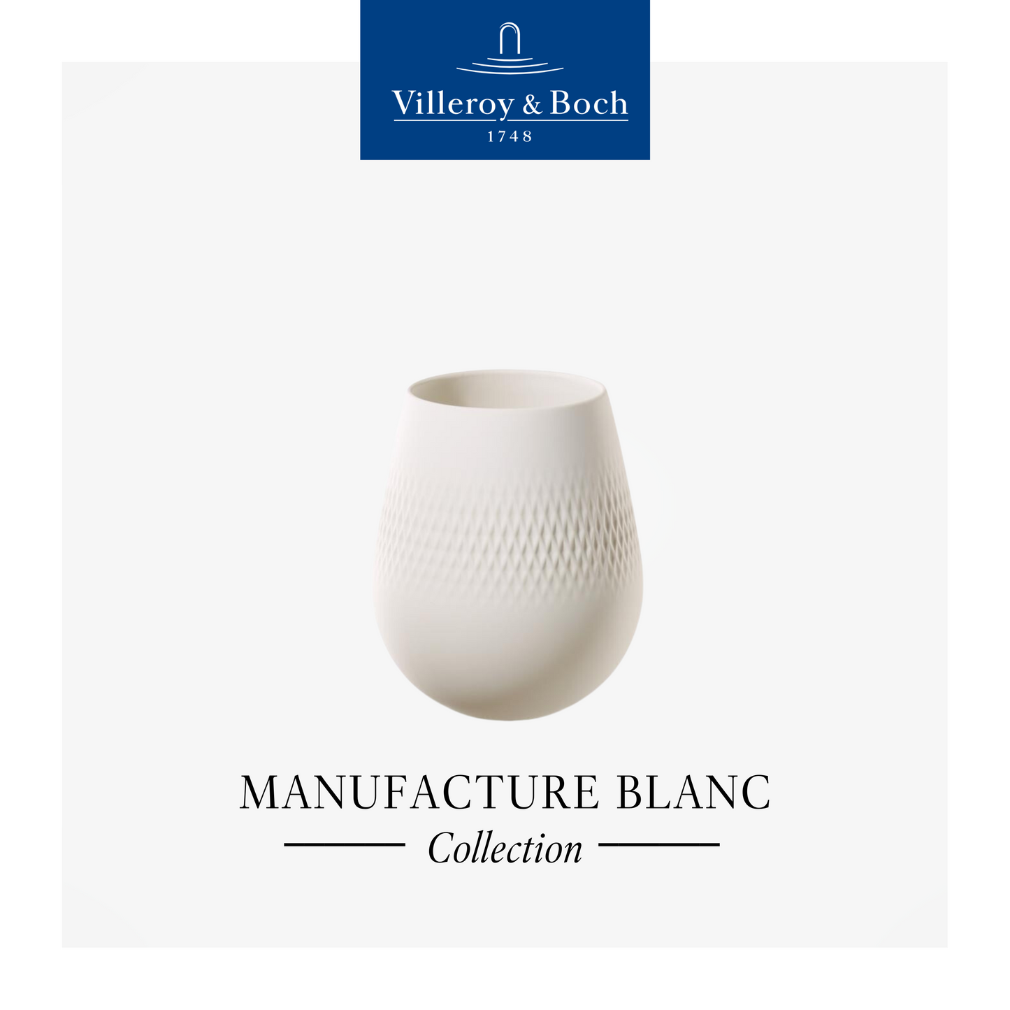 Manufacture Collier Blanc Carré vase small 14cm