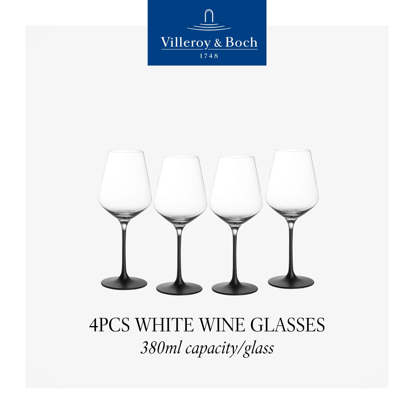 Manufacture Rock Stems White Wine Goblet, x4