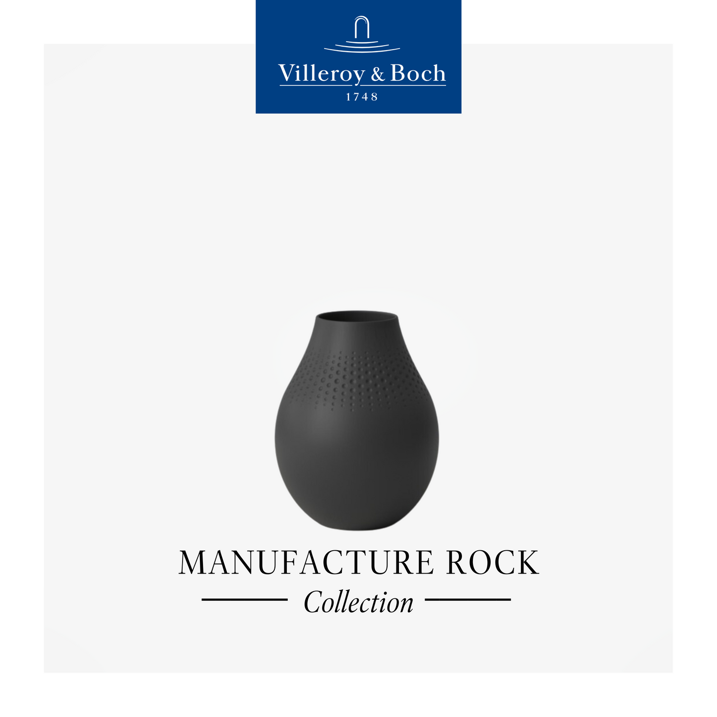 Manufacture Collier Noir Perle vase 20cm