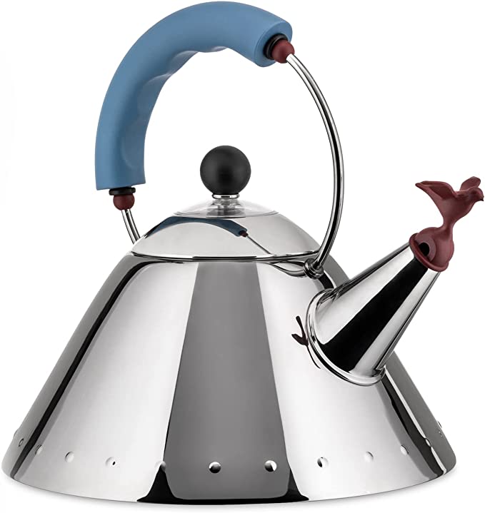 Kettle w/ Small Bird-shaped Whistle, Blue