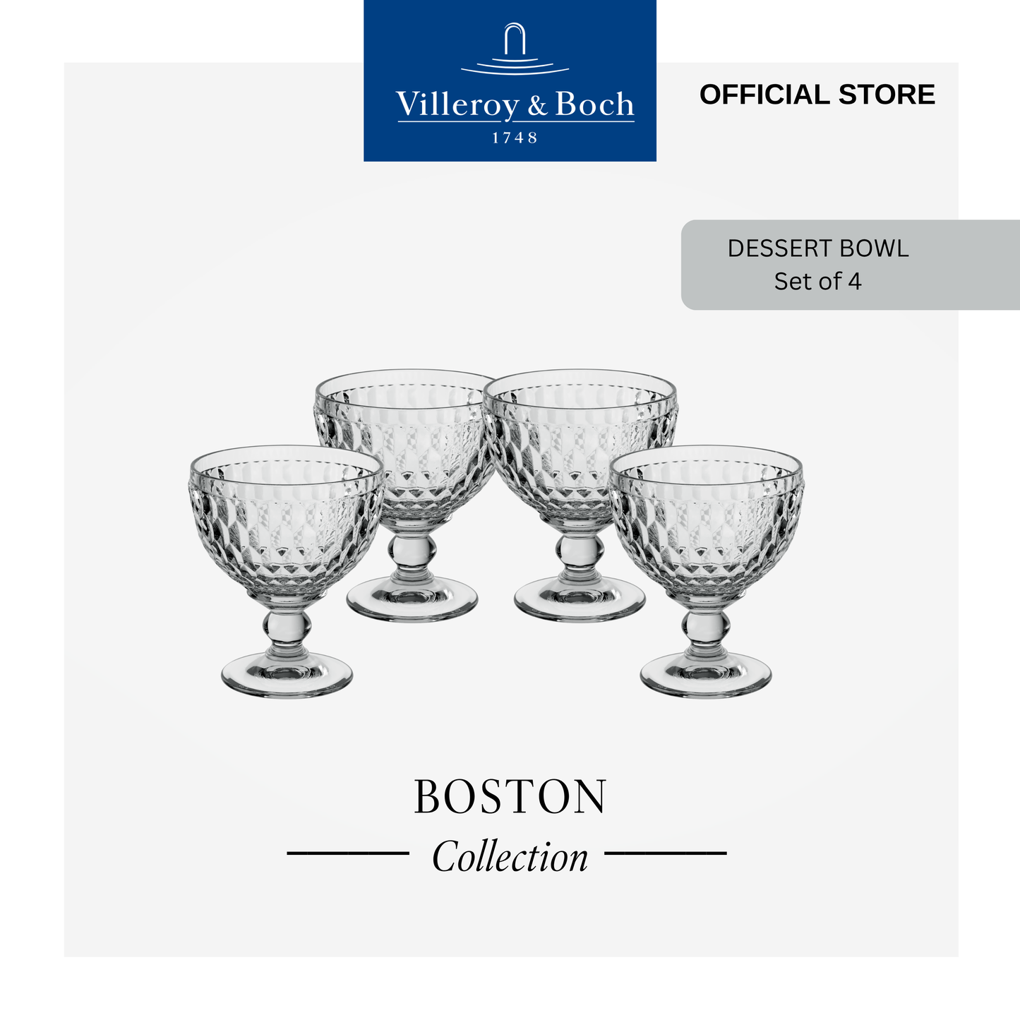 Boston Coupe/Dessert Bowl, Box of 4