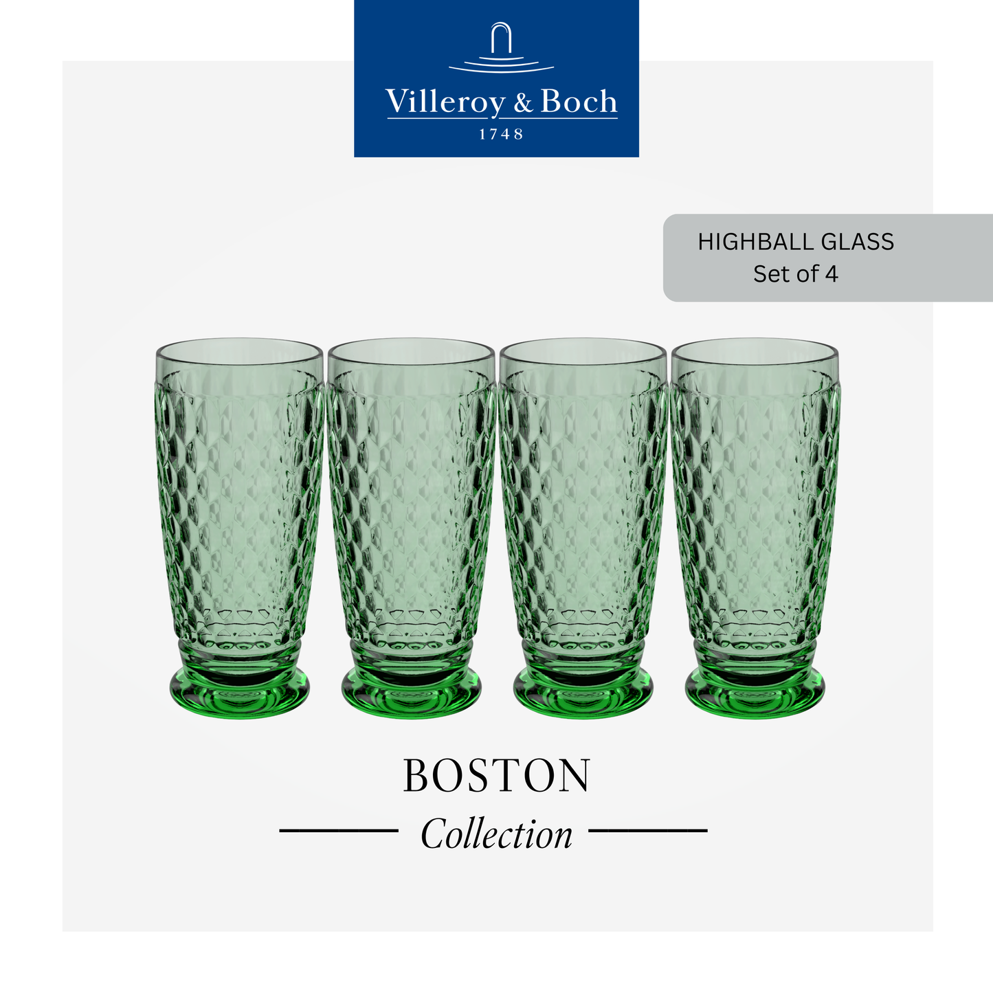 Boston Highball glass, Box of 4