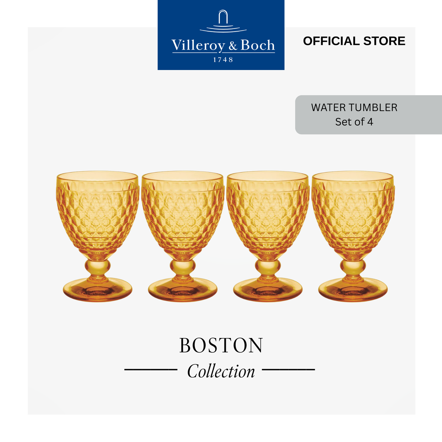 Boston Water Goblet, Box of 4
