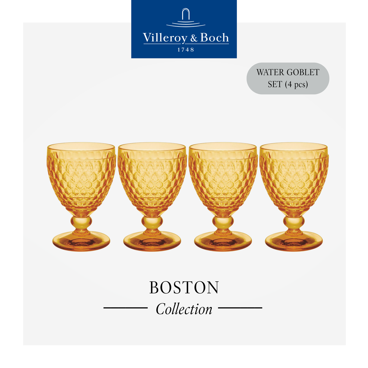 Boston Water Goblet, Box of 4