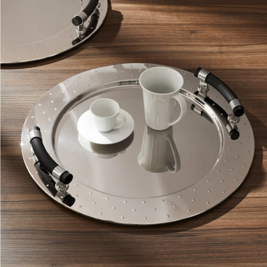 Round Tray with Handles