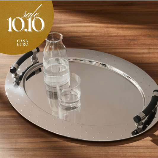 OVAL TRAY WITH HANDLES