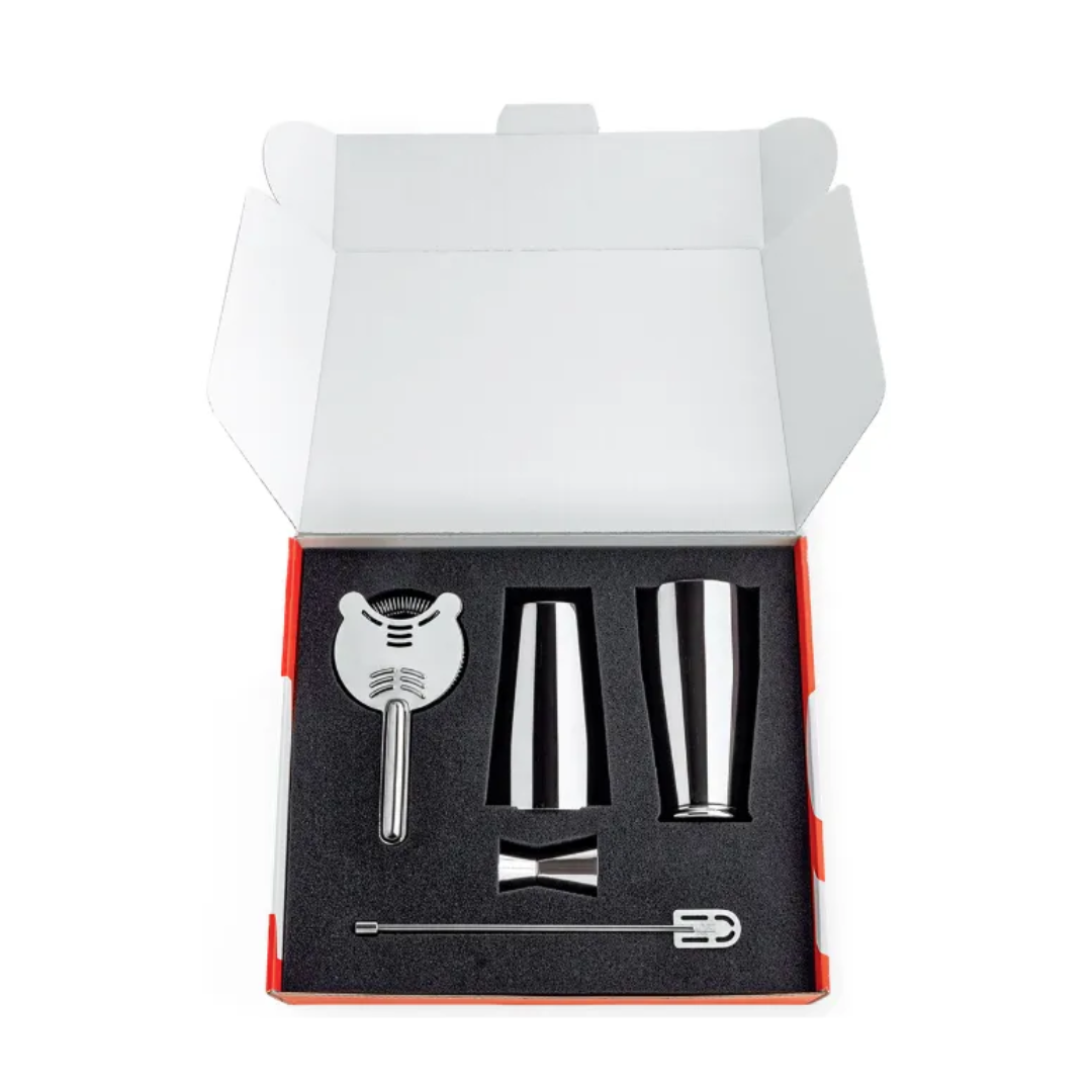 Boston Cocktail Shaker 4-Piece Gift Set