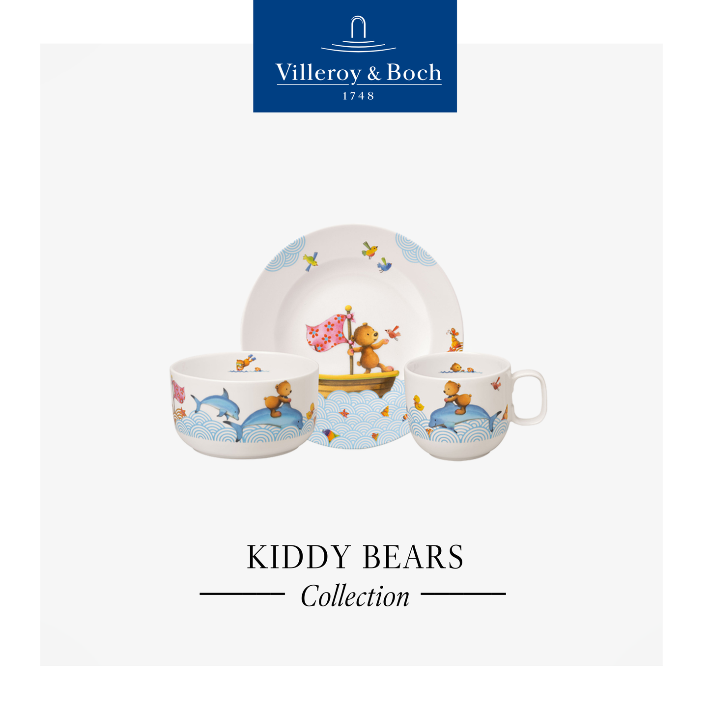 Happy as Bears Children's crockery set, 3pcs